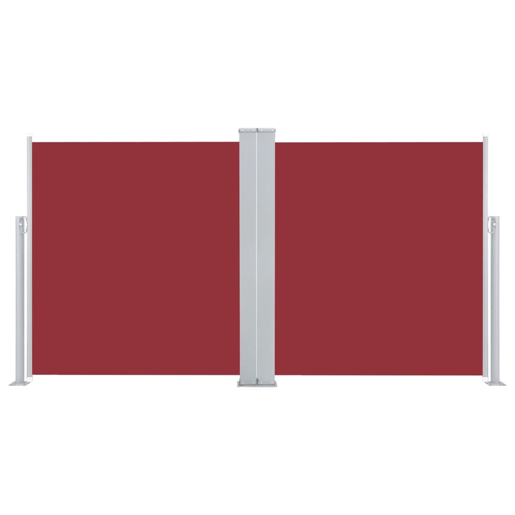 vidaXL Zatahovací boční markýza / zástěna 170 x 600 cm červená