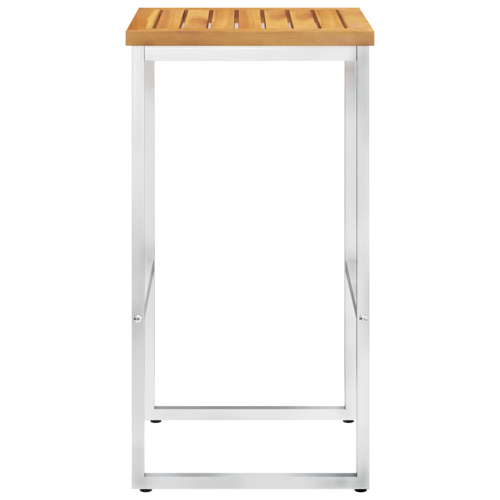 vidaXL Barové židle 4 ks masivní akáciové dřevo a nerezová ocel