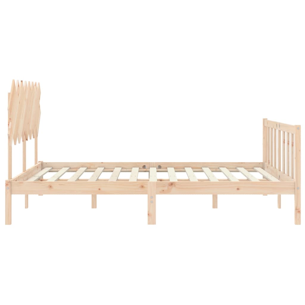 vidaXL Rám postele s čelem 160 x 200 cm masivní dřevo
