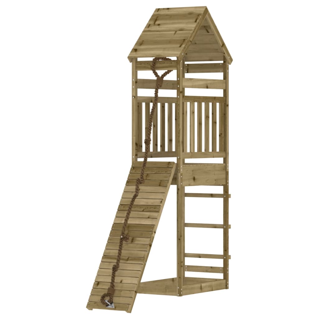 vidaXL Hrací věž s lezeckou stěnou impregnované borové dřevo