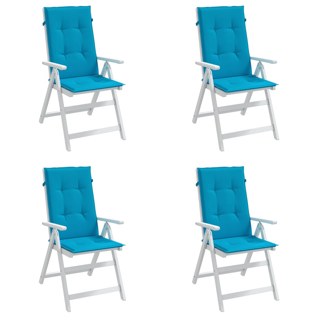 vidaXL Polstry na zahradní židle 4 ks modré 120 x 50 x 3 cm