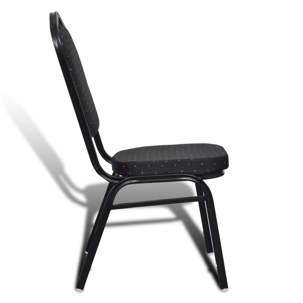 vidaXL Jídelní židle 10 ks černé textil