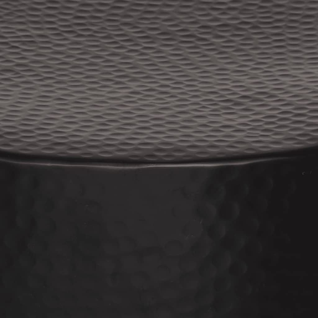 vidaXL Konferenční stolek kovaný hliník Ø 50 x 30 cm černý