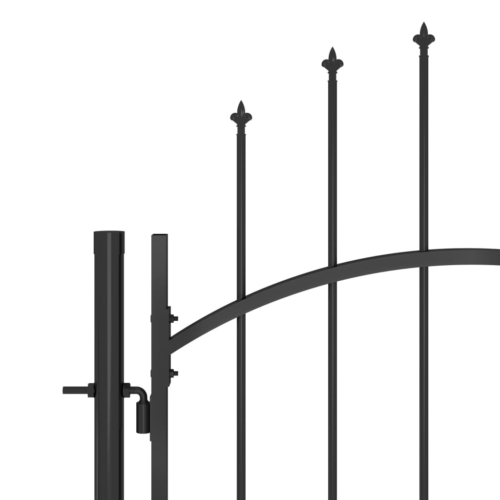 vidaXL Zahradní plotová brána s hroty 5 x 1,5 m černá