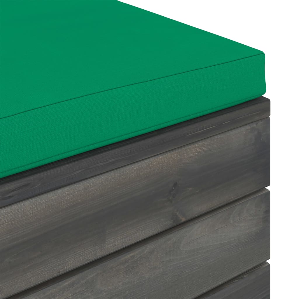 vidaXL Zahradní taburety z palet 2 ks + podušky masivní borové dřevo