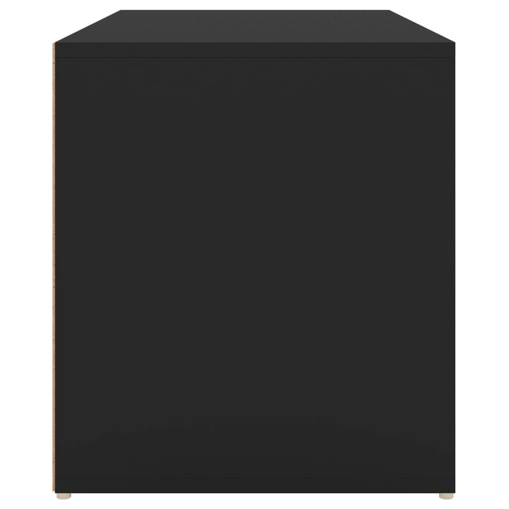 vidaXL Lavice do předsíně 80 x 40 x 45 cm černá dřevotříska