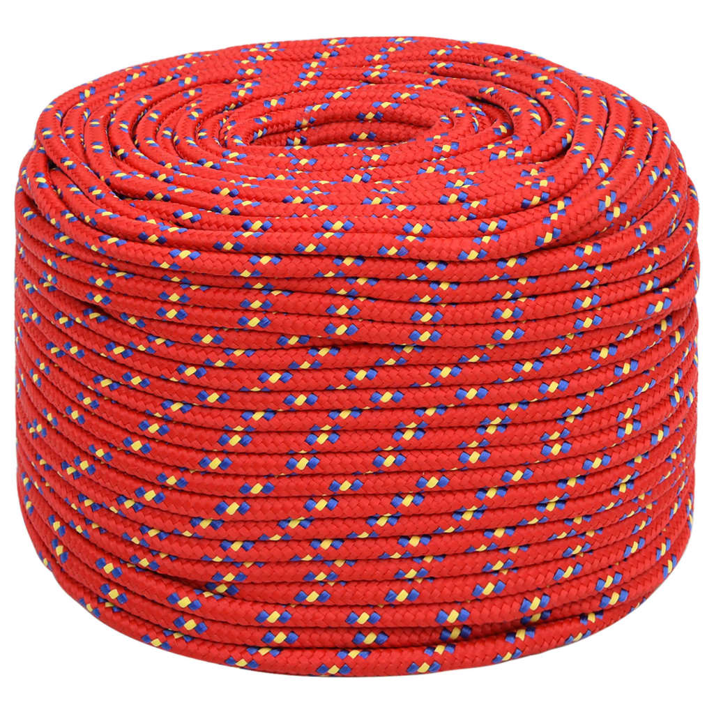 vidaXL Lodní lano červené 10 mm 500 m polypropylen