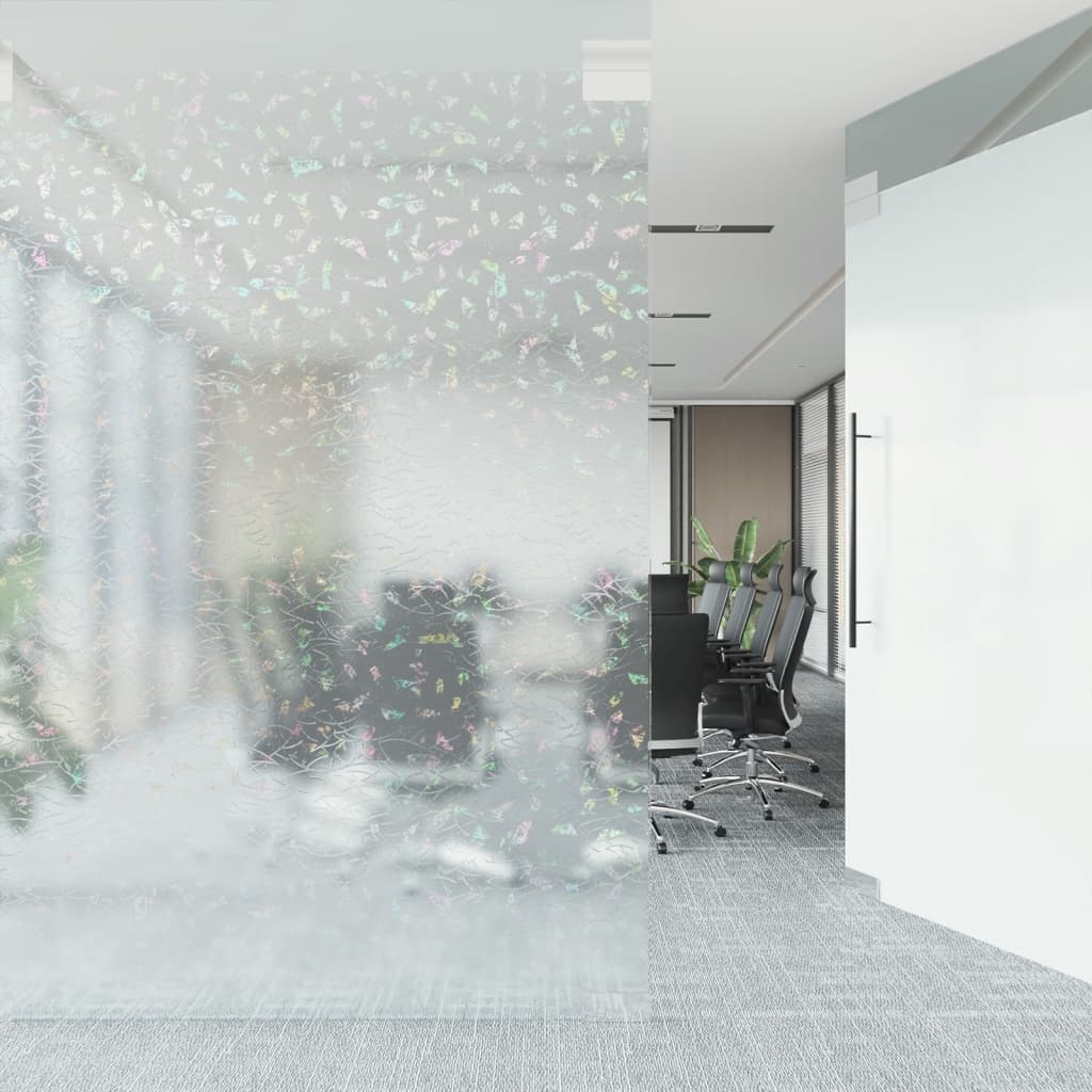 vidaXL Okenní fólie matná 3D duhový vzor 90 x 1 000 cm PVC