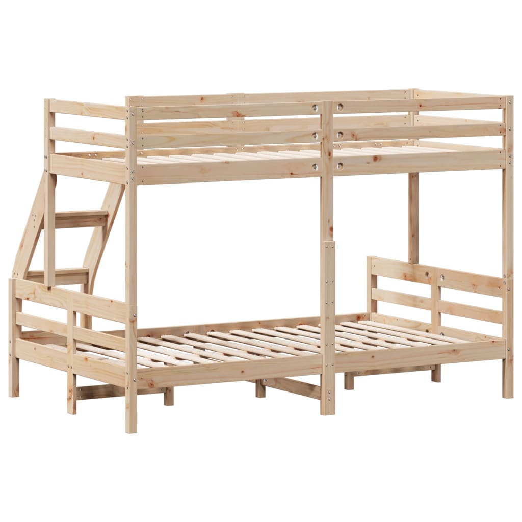 vidaXL Patrová postel 90 x 200/120 x 200 cm masivní borové dřevo