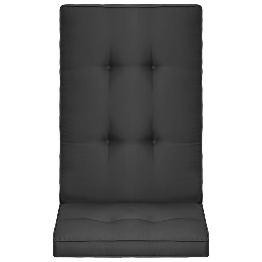vidaXL Podušky na zahradní židle 2 ks antracitové 120 x 50 x 5 cm