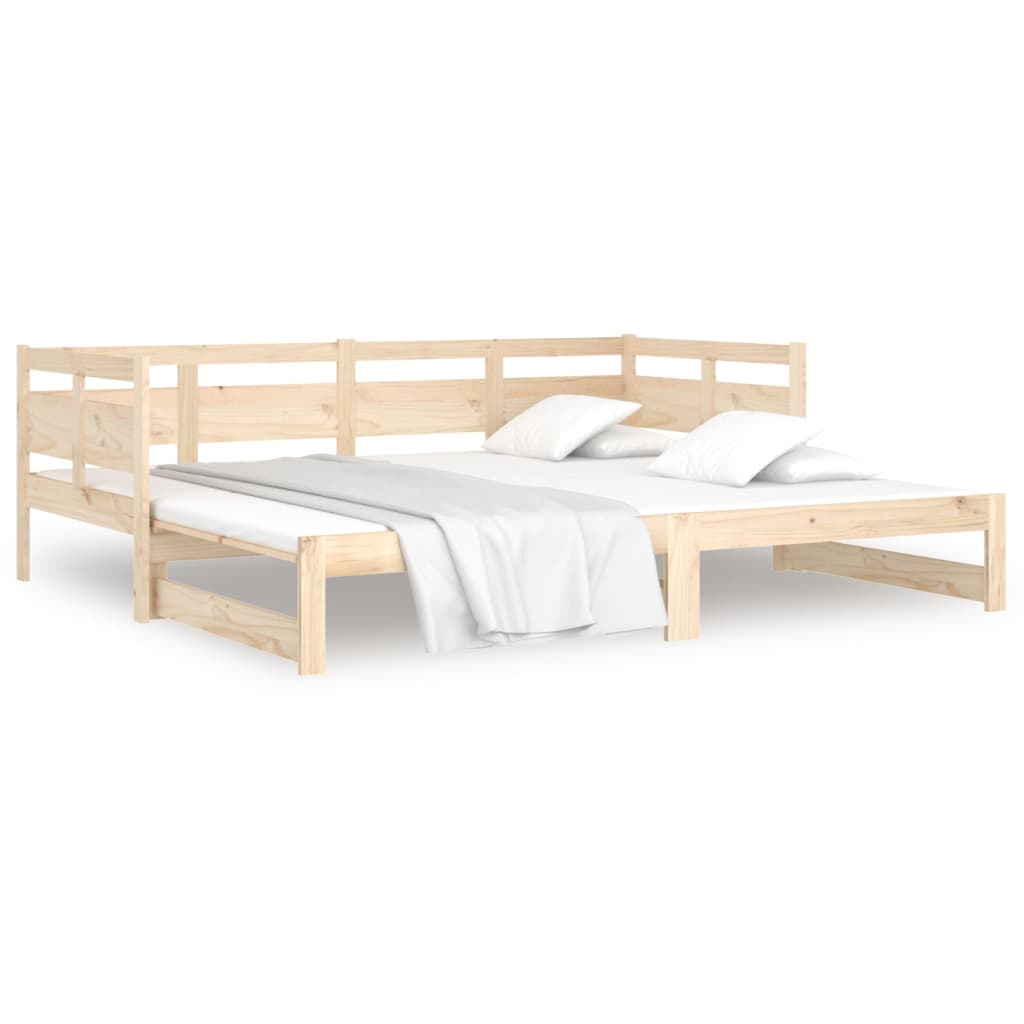 vidaXL Výsuvná postel masivní borovice 2x (90 x 200) cm