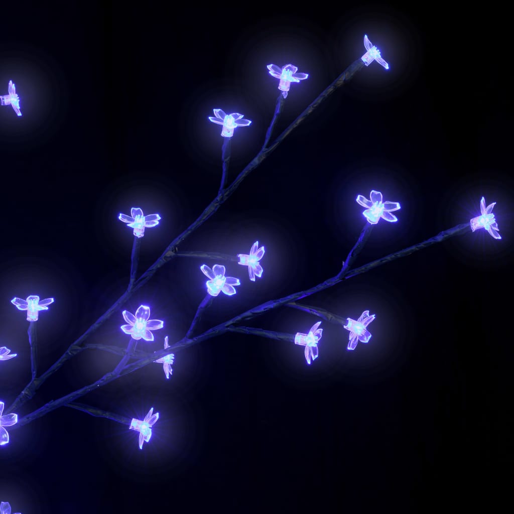 vidaXL Vánoční strom 200 LED modrobílé světlo třešňový květ 180 cm