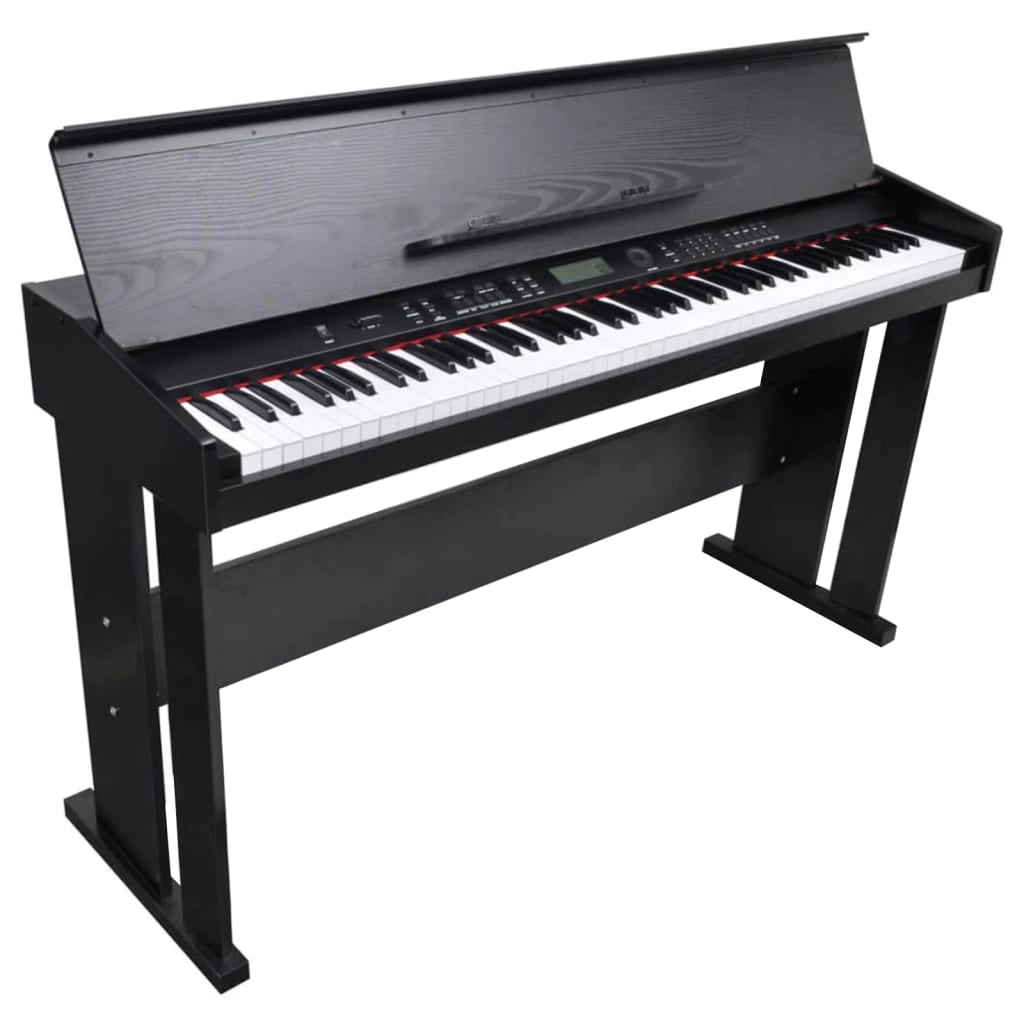 vidaXL Elektronické digitální piano s 88 klávesami a stojánkem