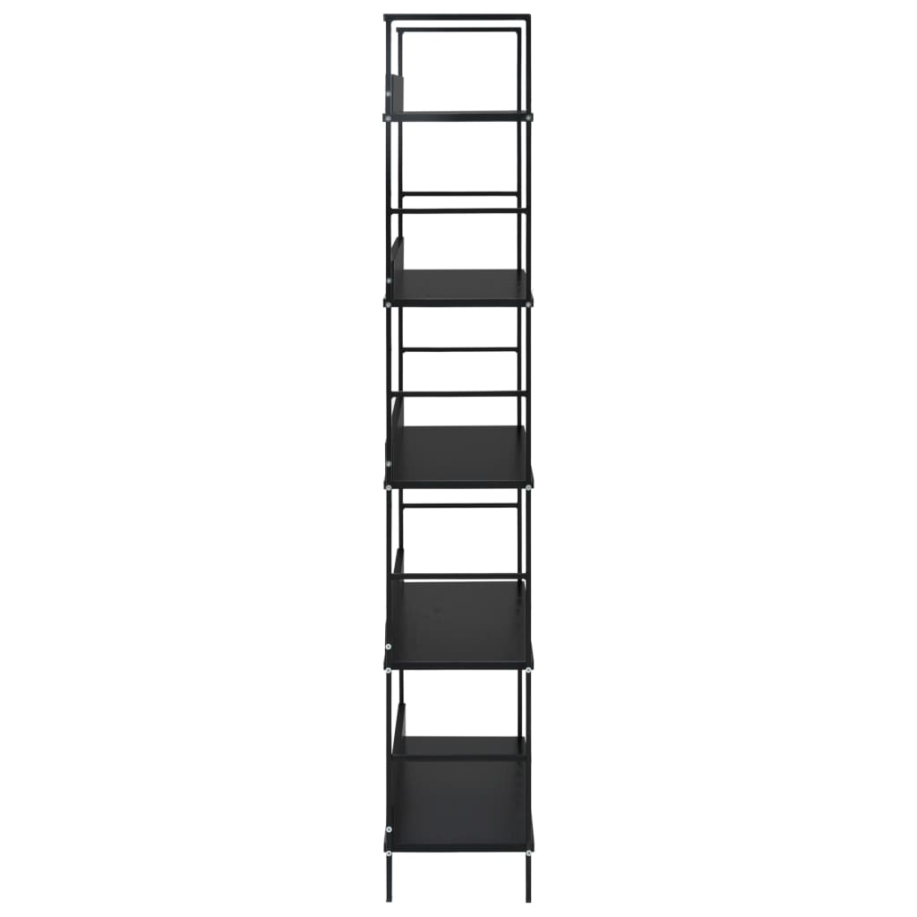 vidaXL 5patrová knihovna černá 60 x 27,6 x 158,5 cm kompozitní dřevo
