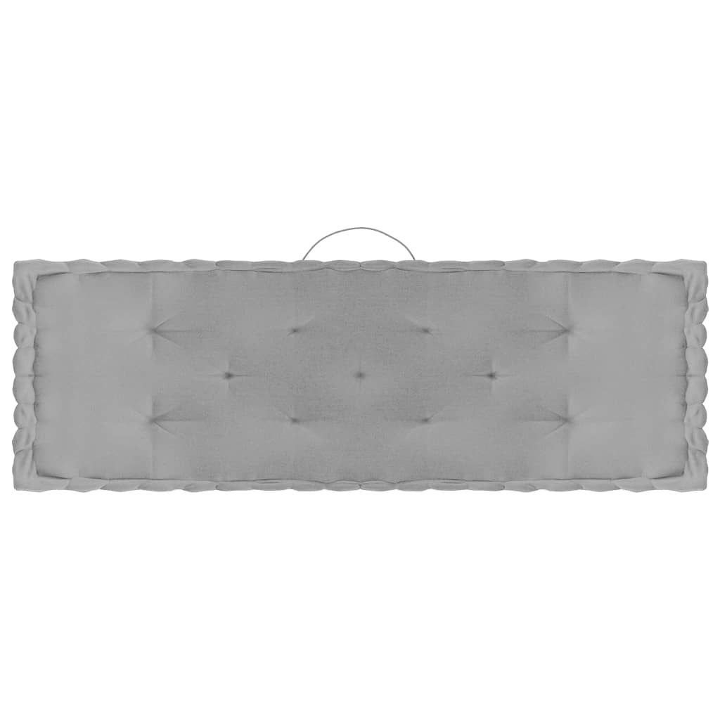 vidaXL Podušky na nábytek z palet 3 ks šedé bavlna