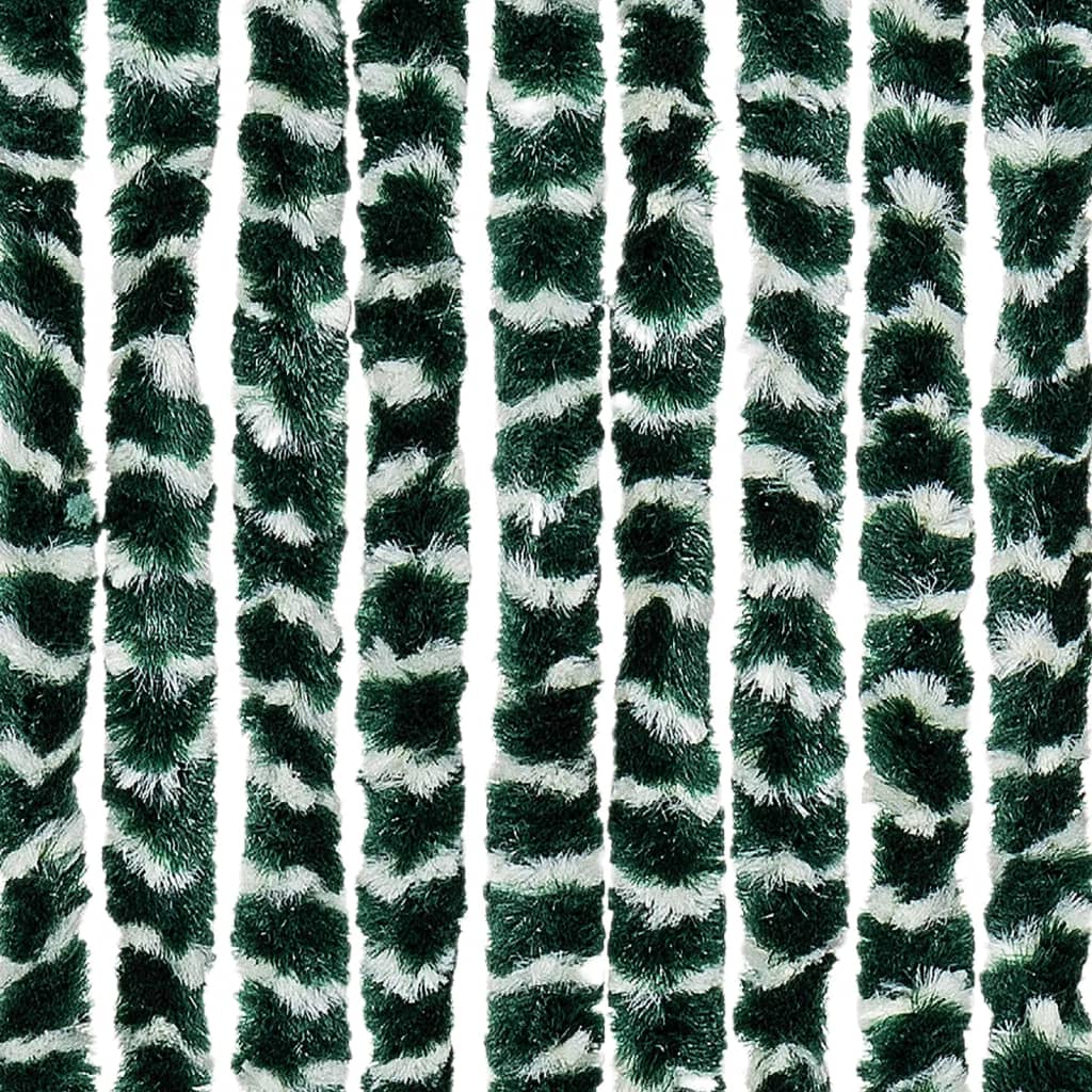 vidaXL Závěs proti hmyzu zeleno-bílý 90 x 220 cm Chenille