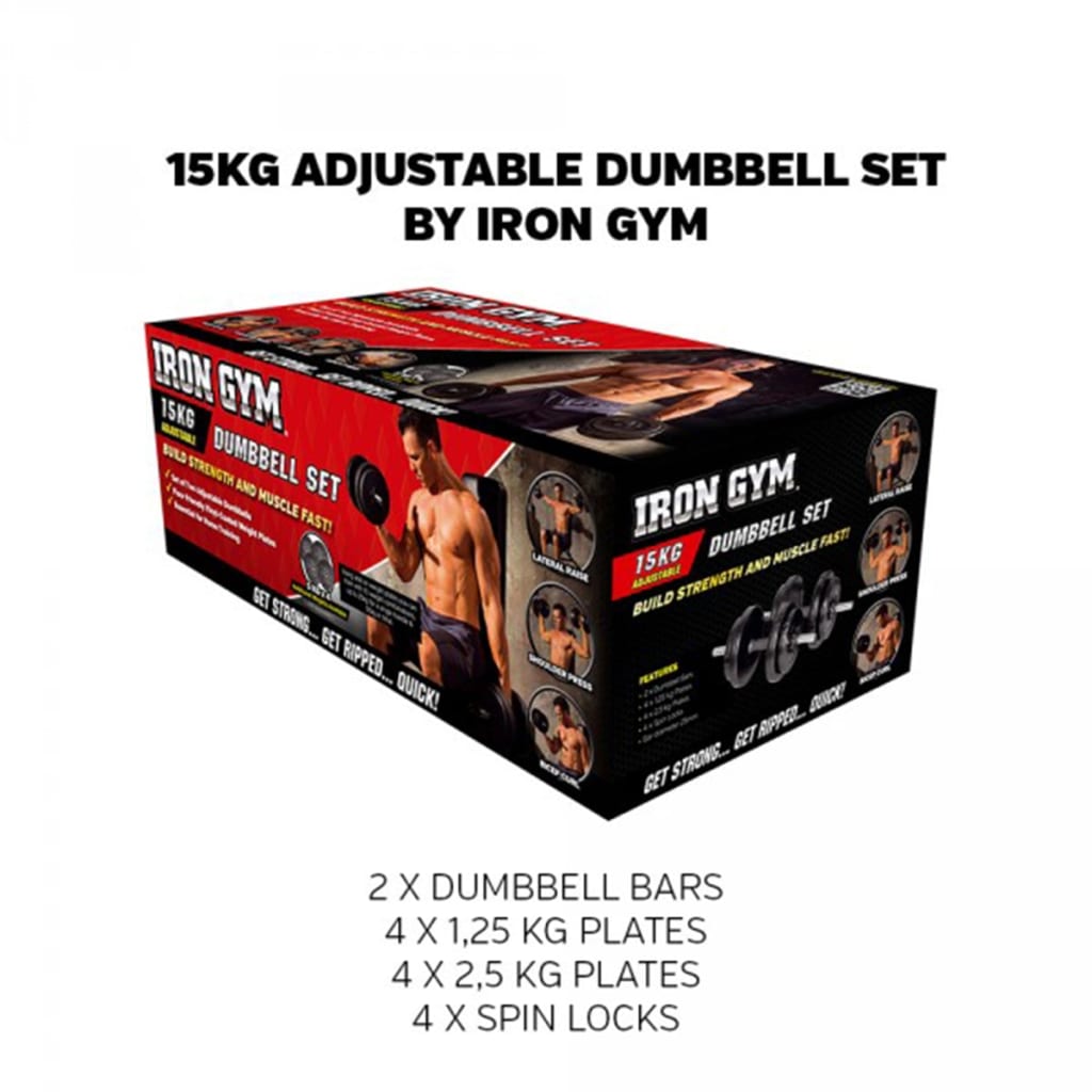Iron Gym Sada nastavitelných činek 15 kg IRG031