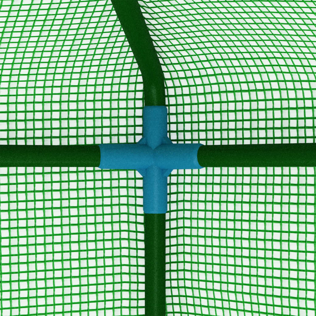 vidaXL Skleník s ocelovým rámem 0,5 m² 1 x 0,5 x 1,9 m