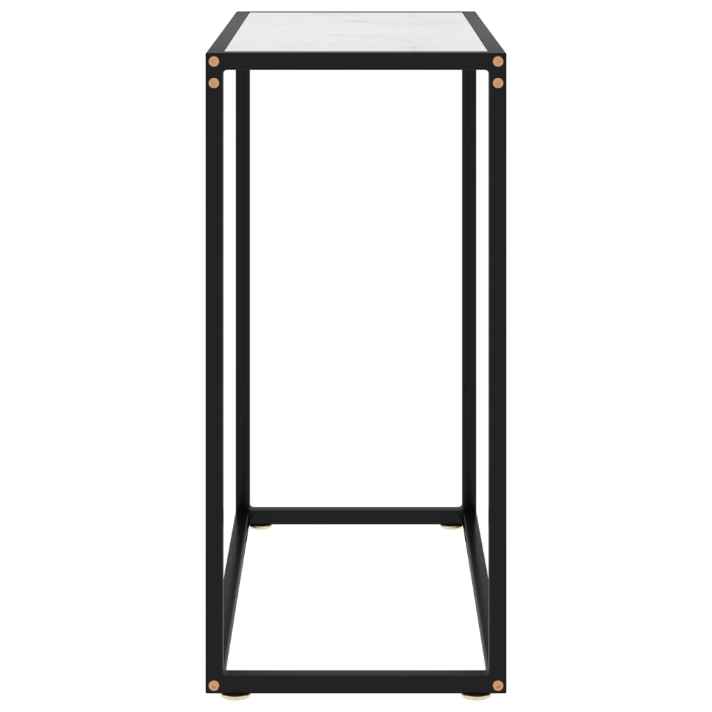 vidaXL Konzolový stolek bílý 60 x 35 x 75 cm tvrzené sklo