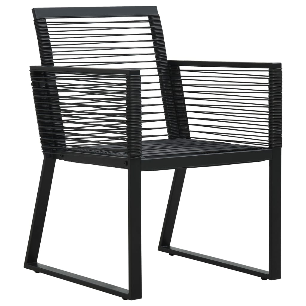 vidaXL Zahradní židle 2 ks černé PVC ratan