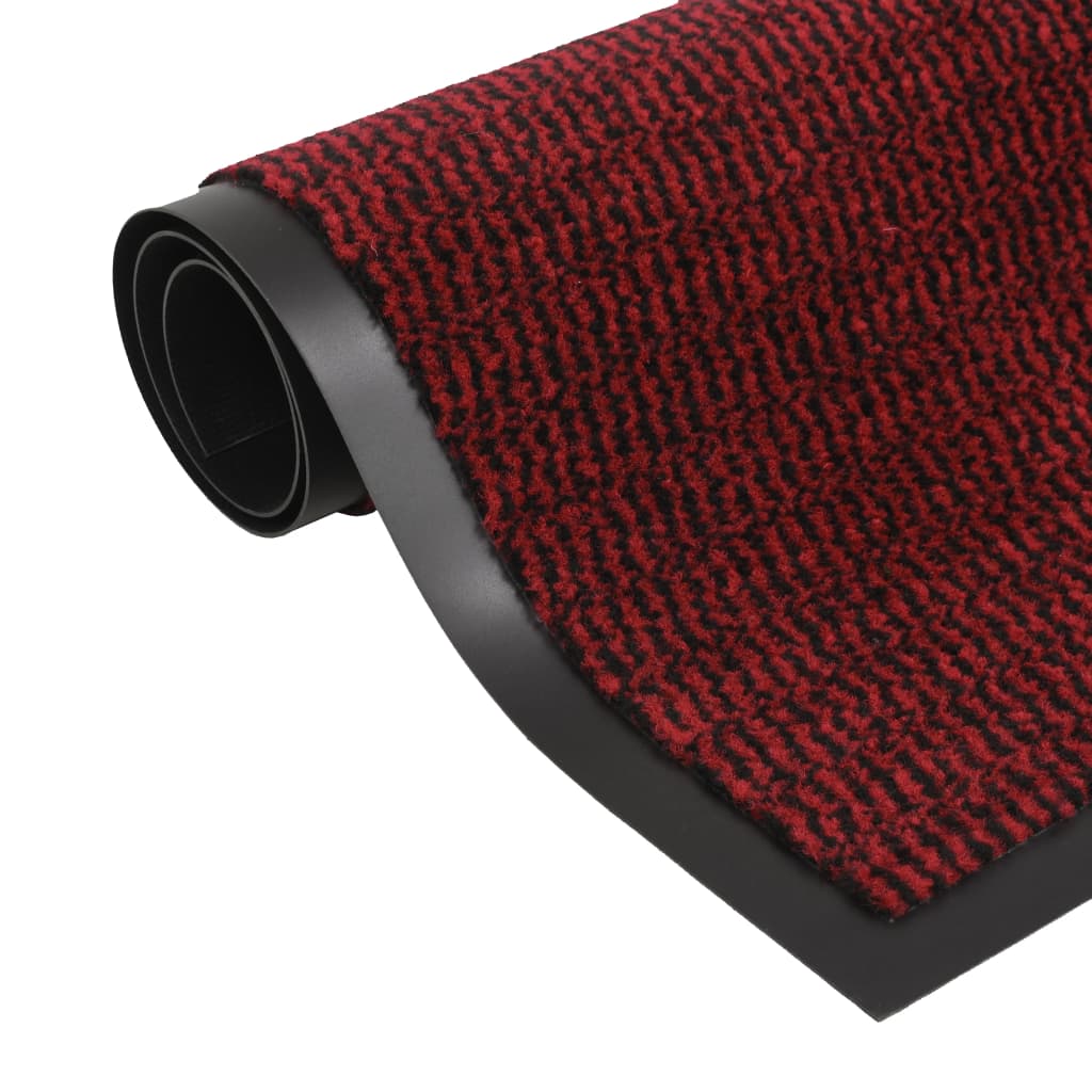 vidaXL Protiprachová obdélníková rohožka všívaná 120x180 cm červená