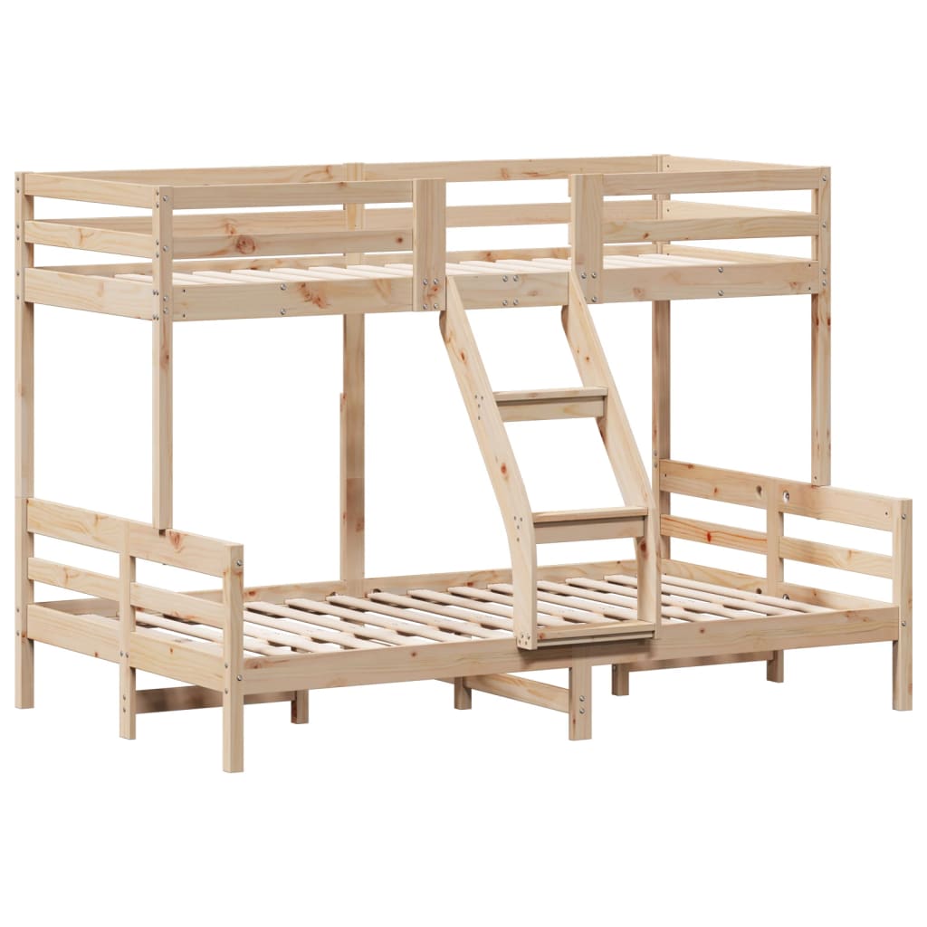 vidaXL Patrová postel 80 x 200/120 x 200 cm masivní borové dřevo
