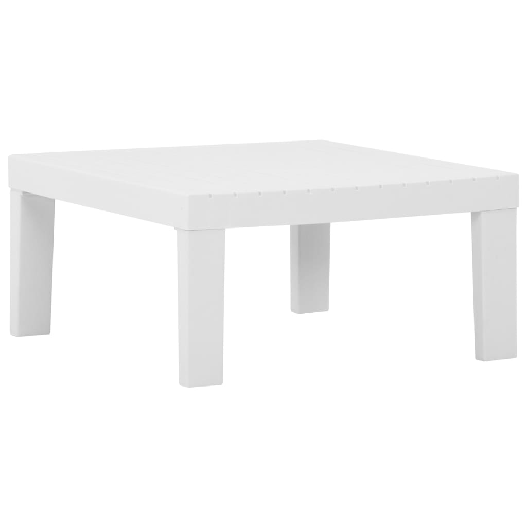 vidaXL Zahradní stolek k lehátku plast bílý