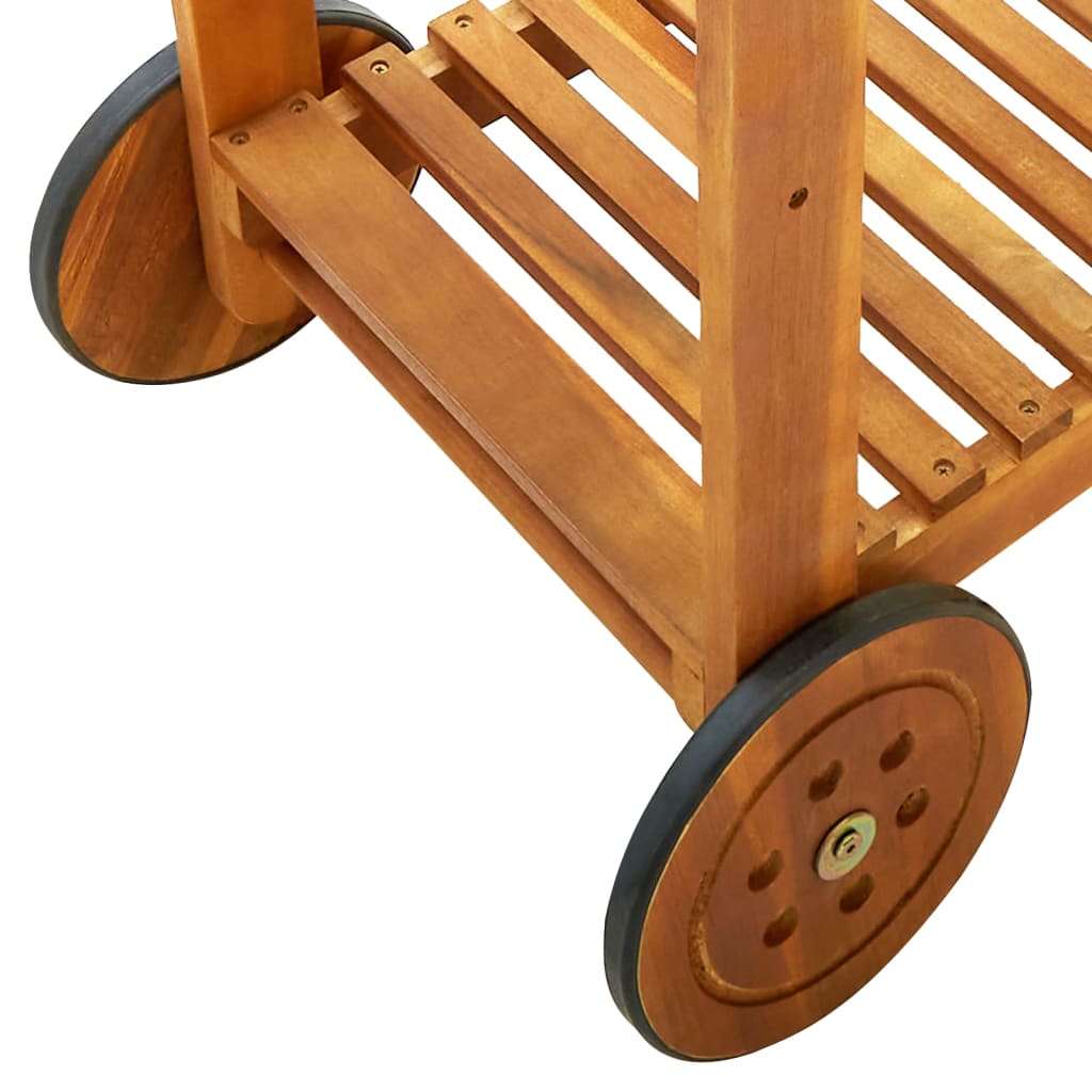 vidaXL Zahradní kuchyňský vozík z masivní akácie 92 x 43,5 x 141,5 cm