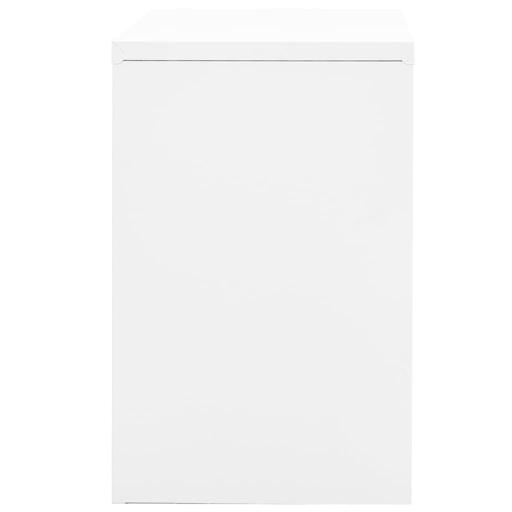 vidaXL Kancelářská skříň bílá 90 x 46 x 72,5 cm ocel