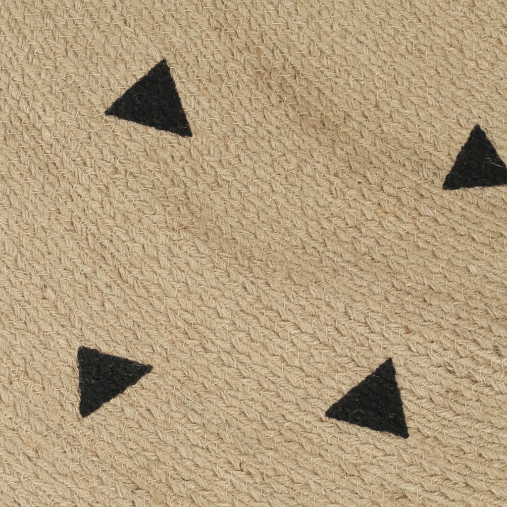 vidaXL Ručně vyrobený koberec z juty s trojúhelníkovým potiskem 150 cm