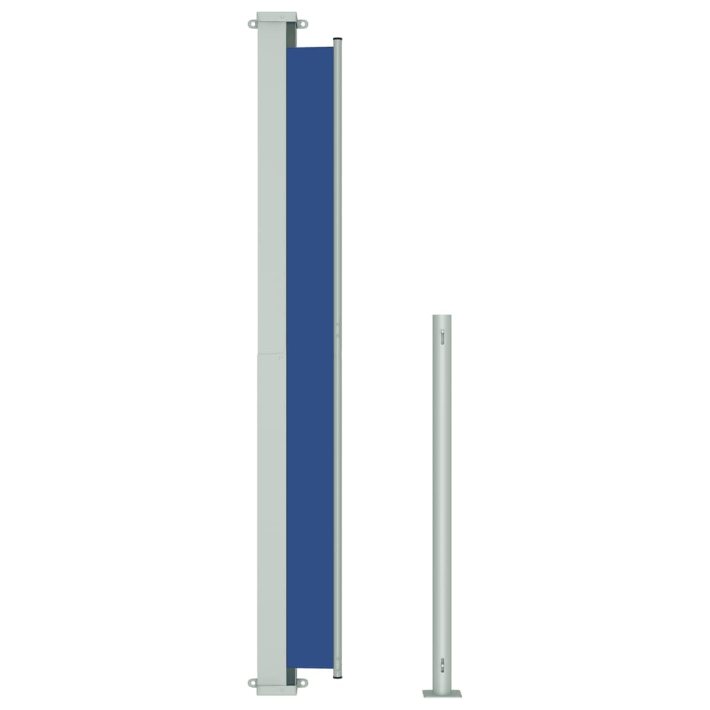 vidaXL Zatahovací boční markýza 180 x 500 cm modrá