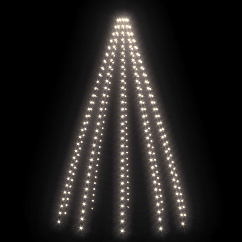 vidaXL Světelná síť na vánoční stromek 300 studených bílých LED 300 cm
