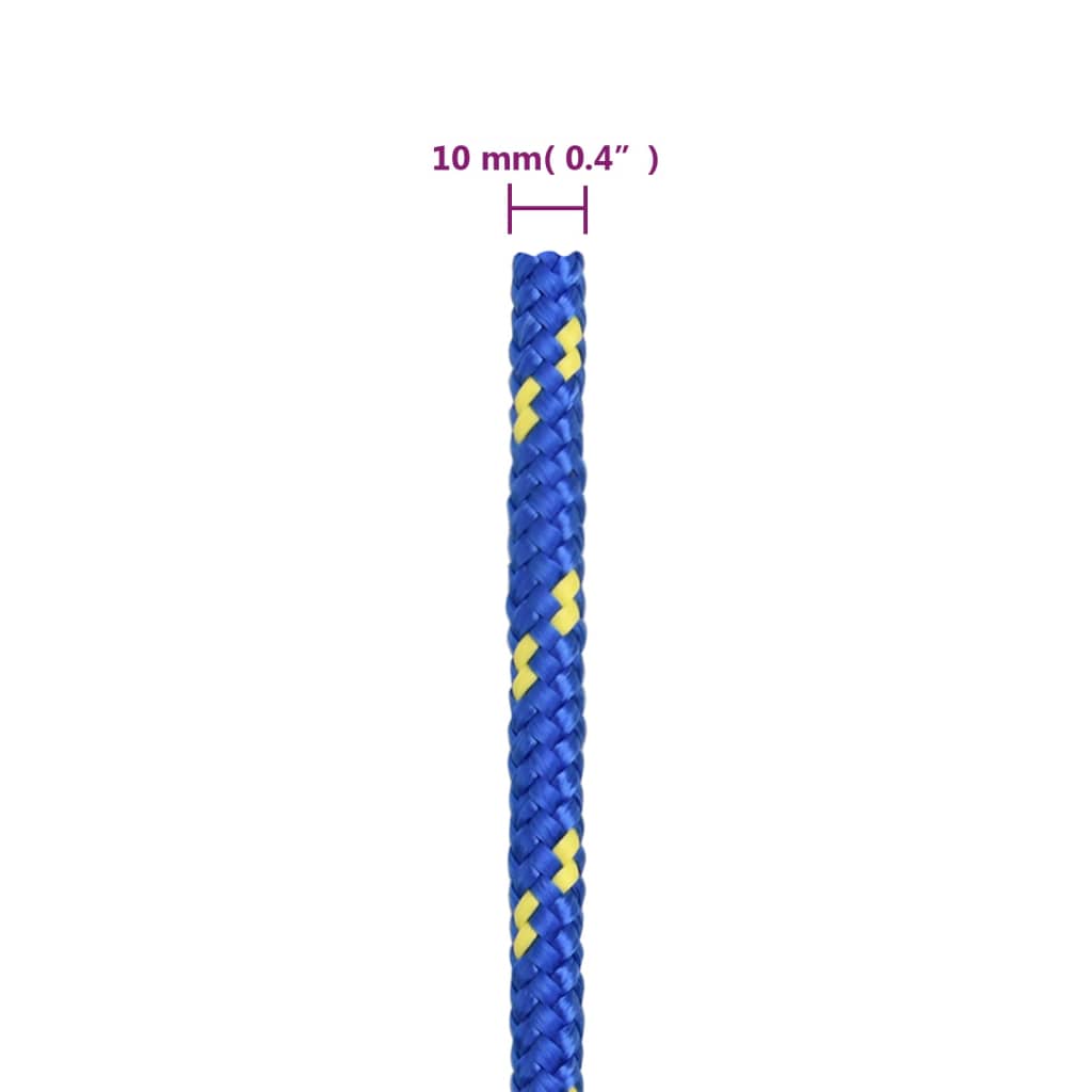 vidaXL Lodní lano modré 10 mm 100 m polypropylen