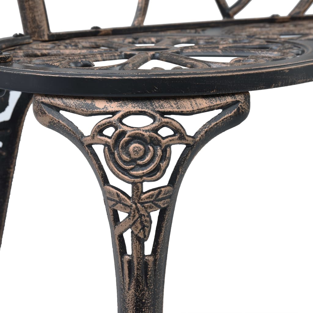 vidaXL Bistro lavice 100 cm bronzová litý hliník
