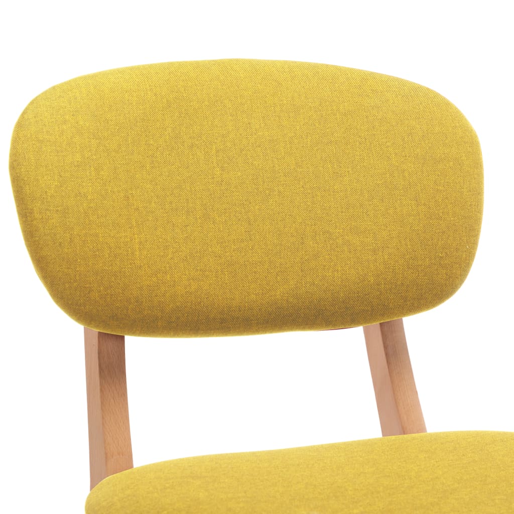 vidaXL Barové židle 2 ks hořčicově žluté textil