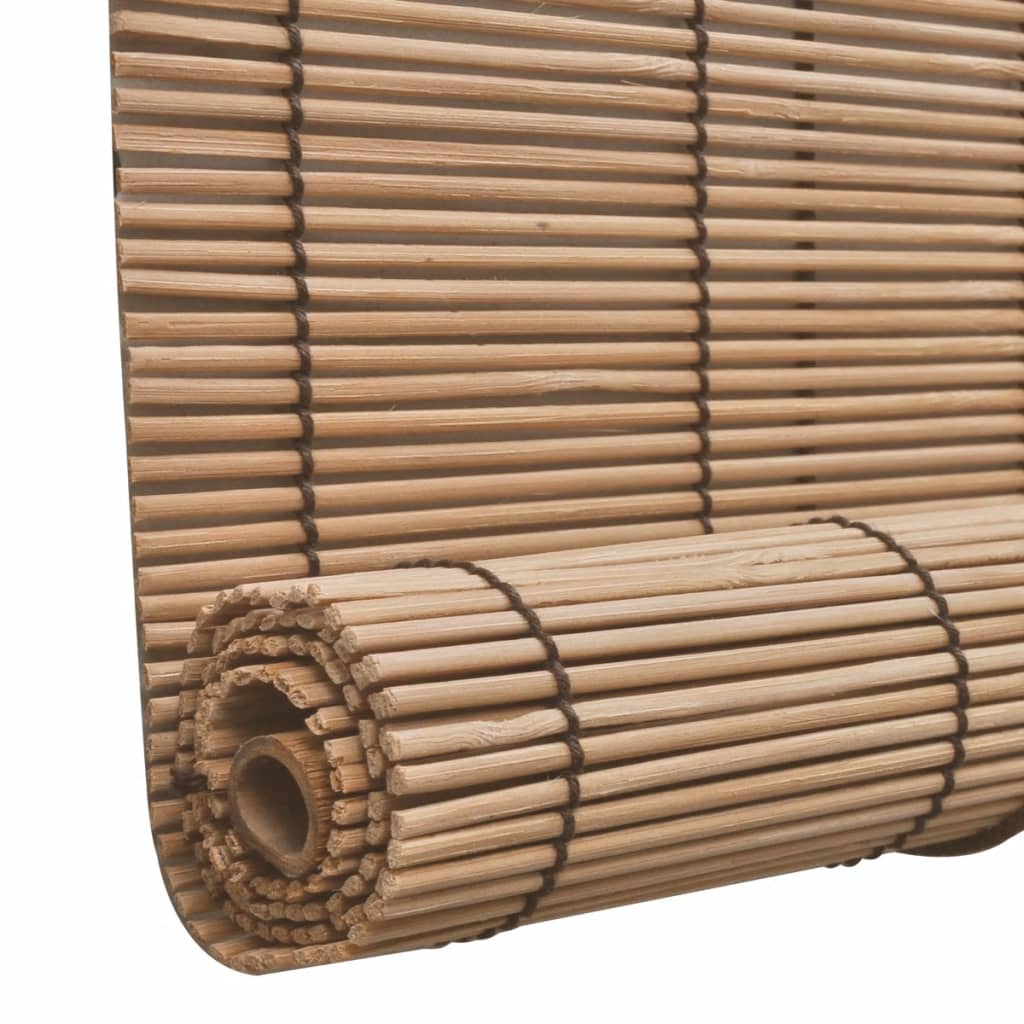 Hnědá bambusová roleta 80 x 160 cm
