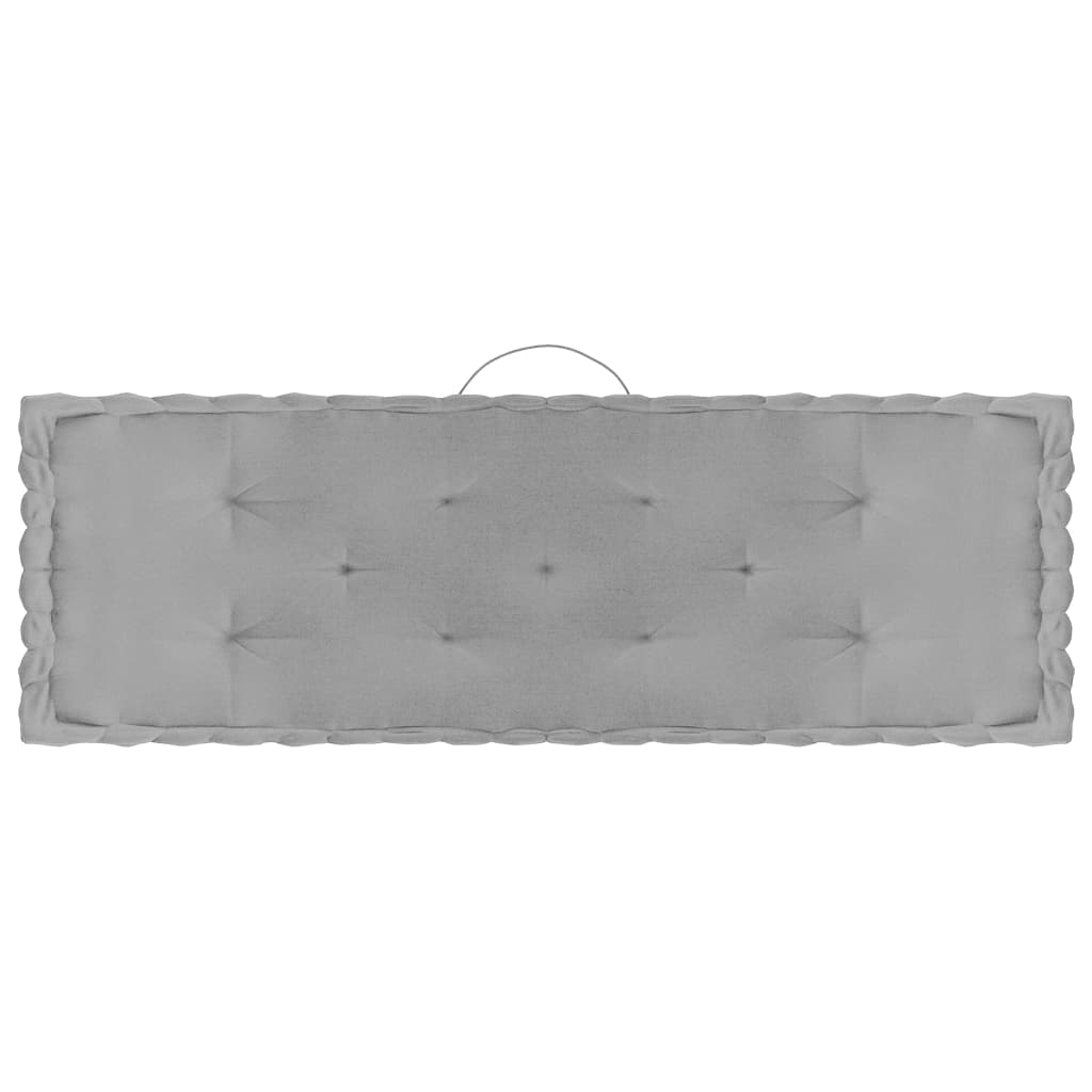 vidaXL Podušky na nábytek z palet 7 ks šedé bavlna