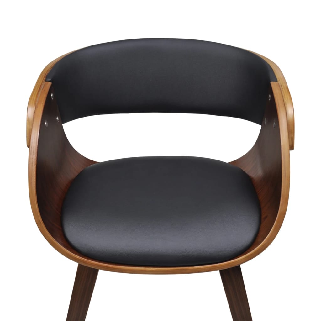 vidaXL Jídelní židle 2 ks hnědé ohýbané dřevo a umělá kůže