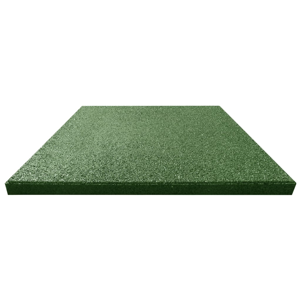 vidaXL Protipádové dlaždice 18 ks pryžové 50 x 50 x 3 cm zelené