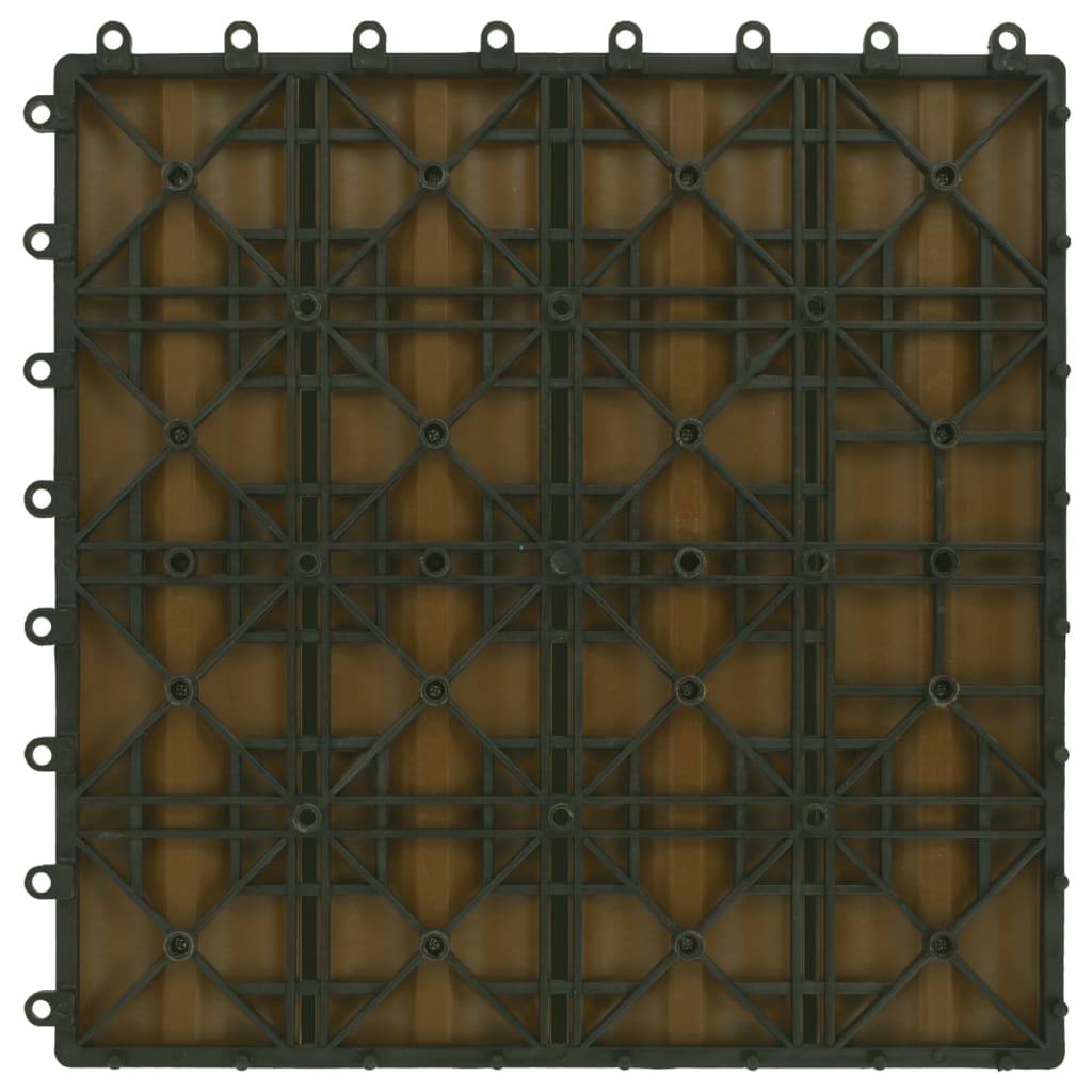 vidaXL Terasové dlaždice 11ks WPC embosované 30x30 cm 1m² odstín teaku