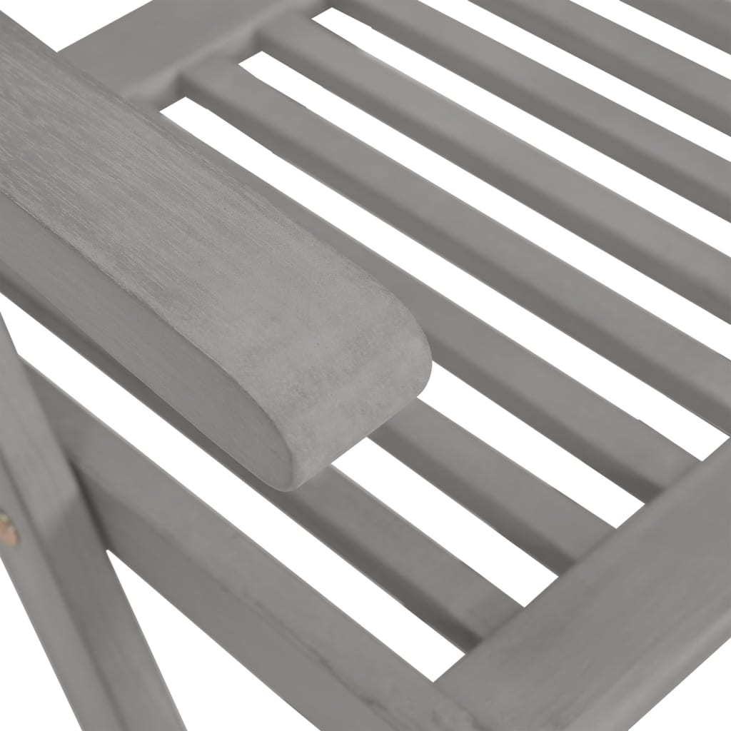 vidaXL Zahradní polohovací židle 4 ks šedé masivní akáciové dřevo