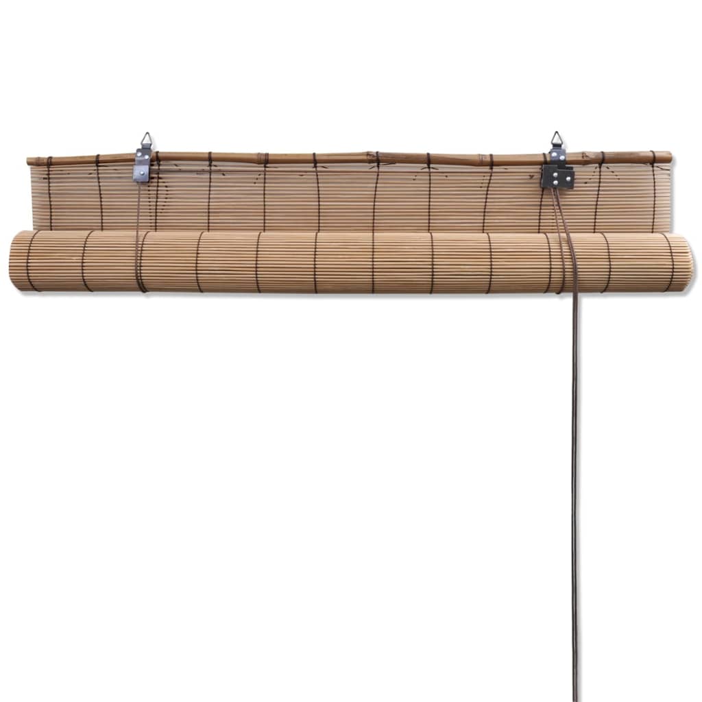 vidaXL Zatemňovací rolety z bambusu 2 ks hnědé 120 x 220 cm