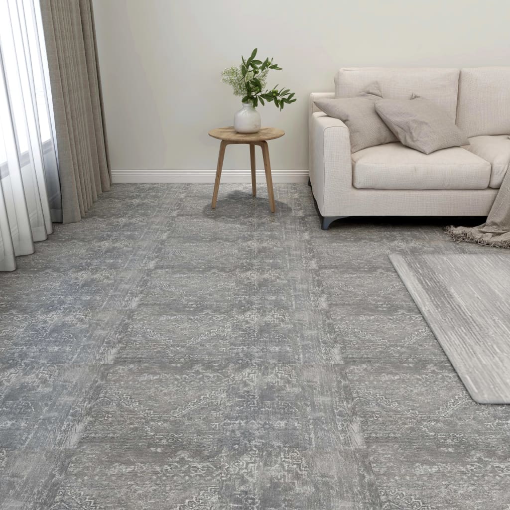 vidaXL Samolepicí podlahové desky 55 ks PVC 5,11 m² betonově šedé
