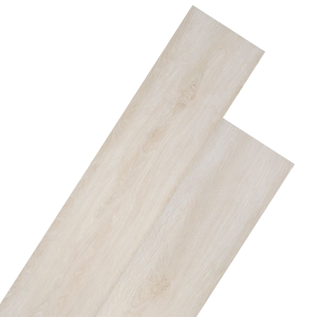 vidaXL Nesamolepicí PVC podlahová prkna 5,26 m² 2 mm dub klasický bílý