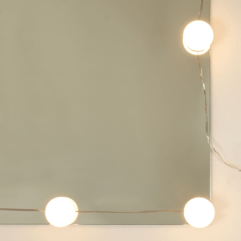 vidaXL Zrcadlová skříňka s LED kouřový dub 91 x 15 x 76,5 cm