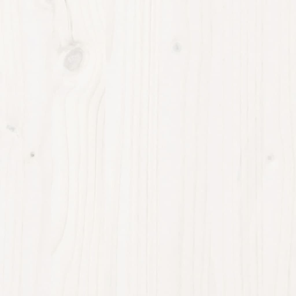 vidaXL Zahradní truhlík bílý 60 x 60 x 60 cm masivní borovice