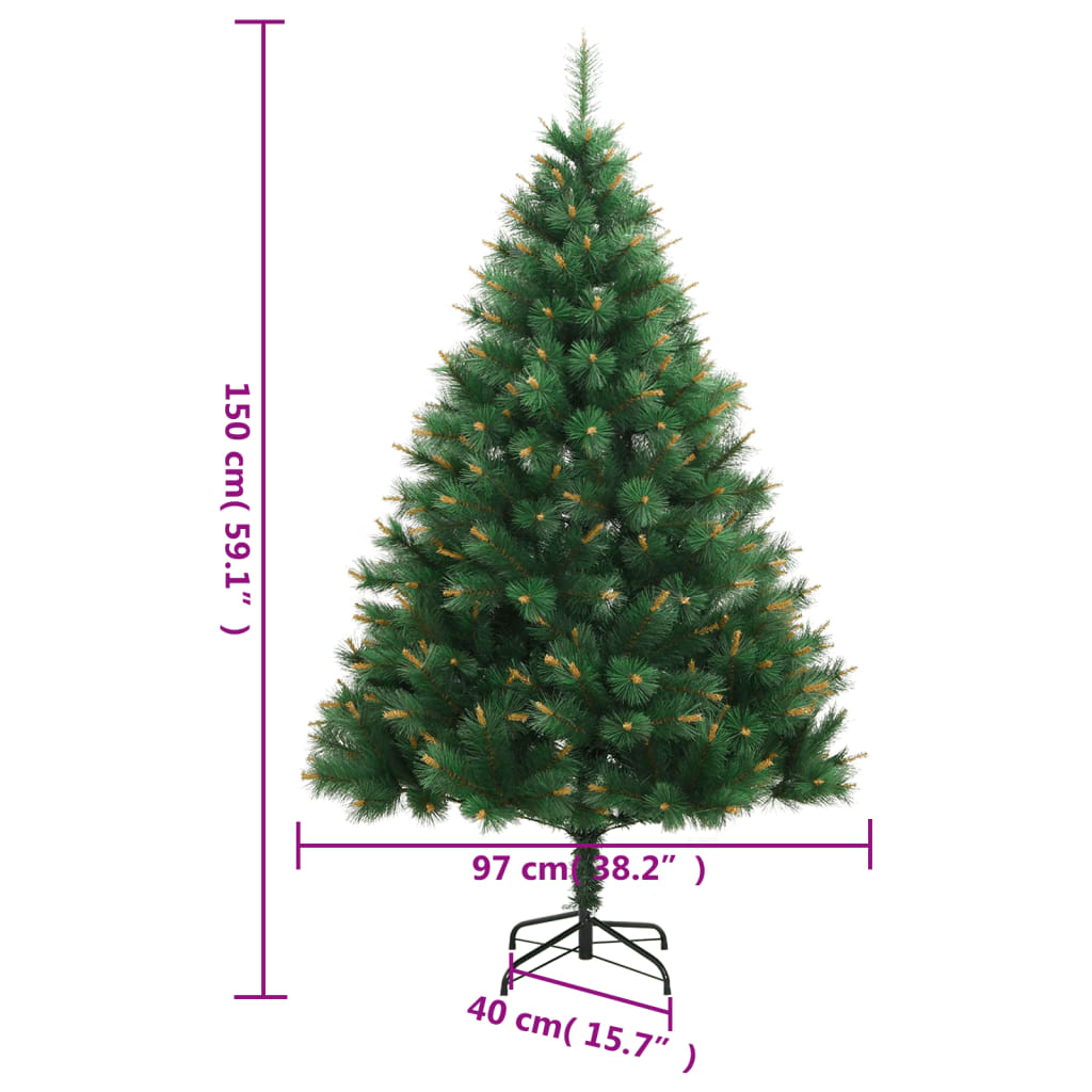 vidaXL Umělý sklápěcí vánoční stromek se stojanem 150 cm
