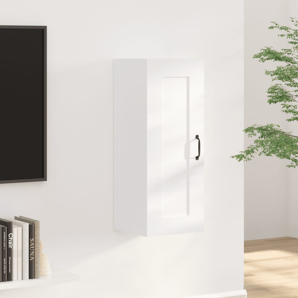 vidaXL Závěsná skříňka bílá 35 x 34 x 90 cm kompozitní dřevo