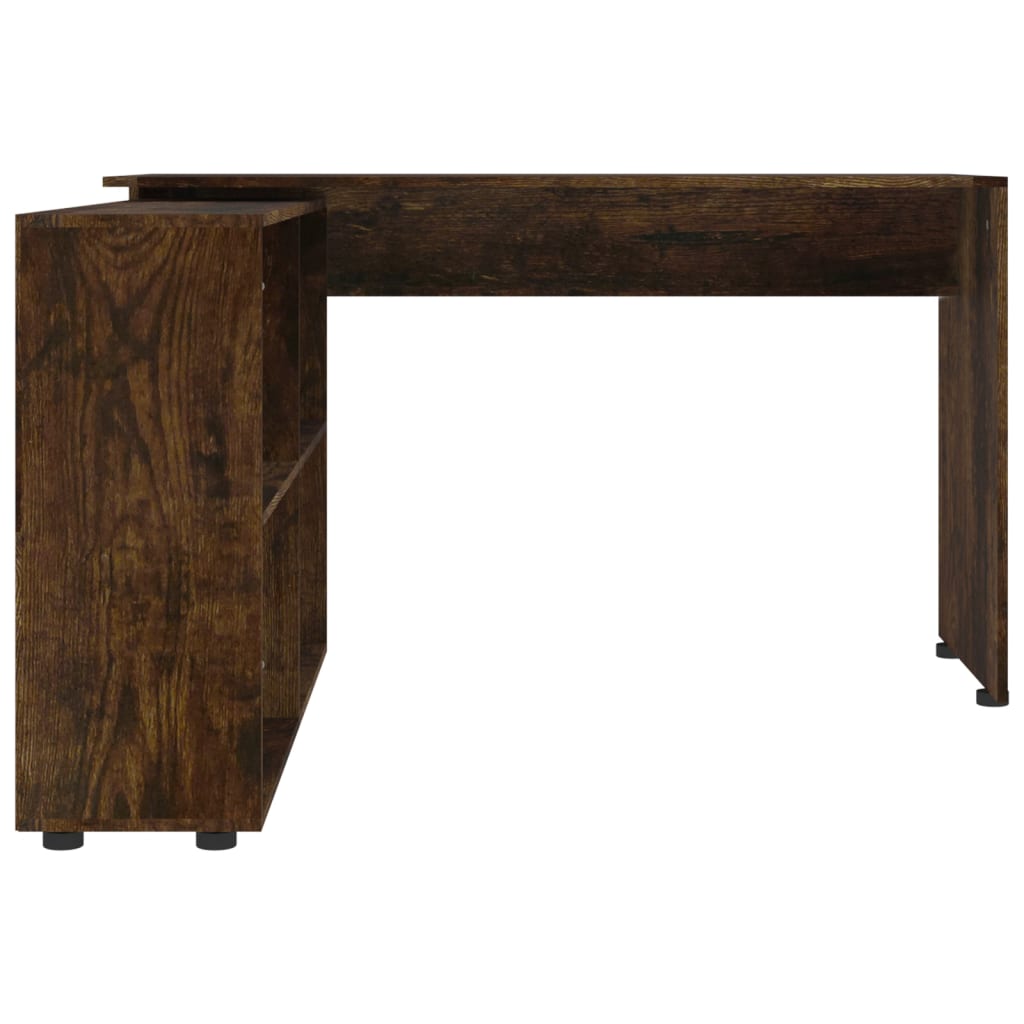 vidaXL Rohový psací stůl kouřový dub kompozitní dřevo