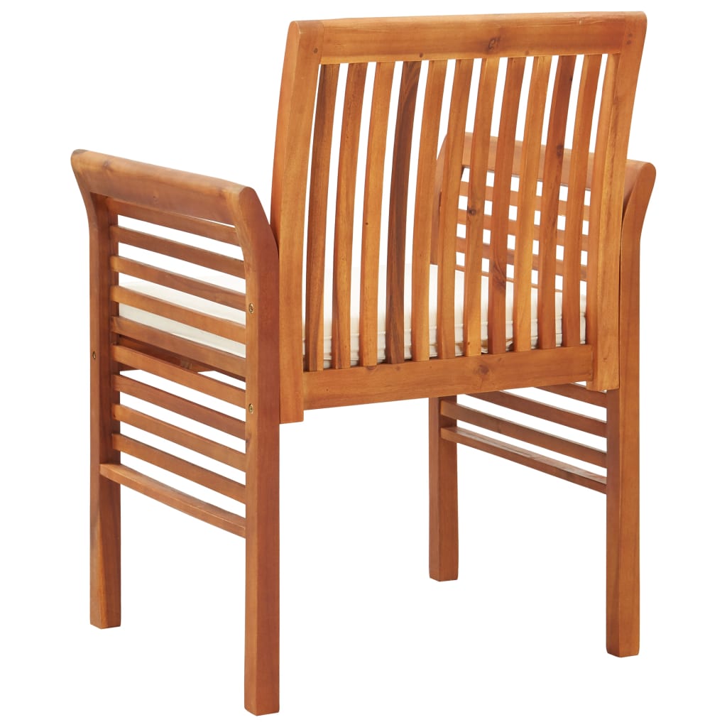 vidaXL Zahradní jídelní židle s poduškami 8 ks masivní akáciové dřevo